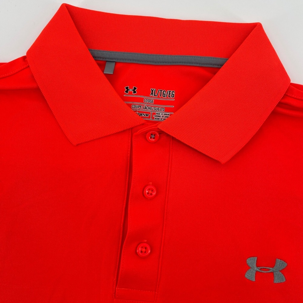 Under Armour HeatGear Men's XL Polo Shirt Loose Fit Short Sleeve Golf Top
